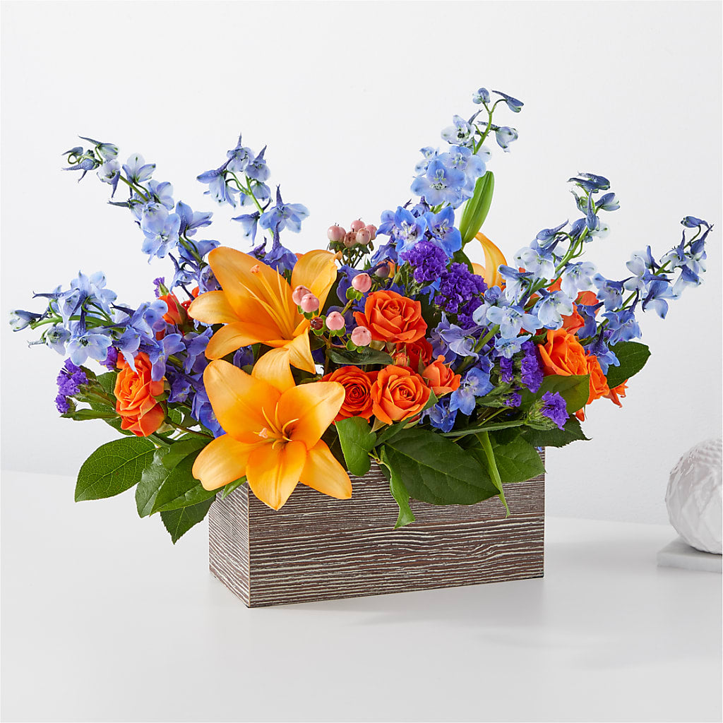 Radiant Citrus Box Bouquet – Reema Floral, Nolensville TN