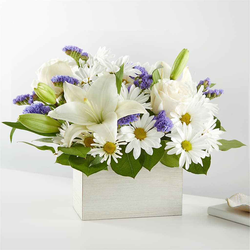 Beyond Blue Box Bouquet – Reema Floral, Nolensville TN