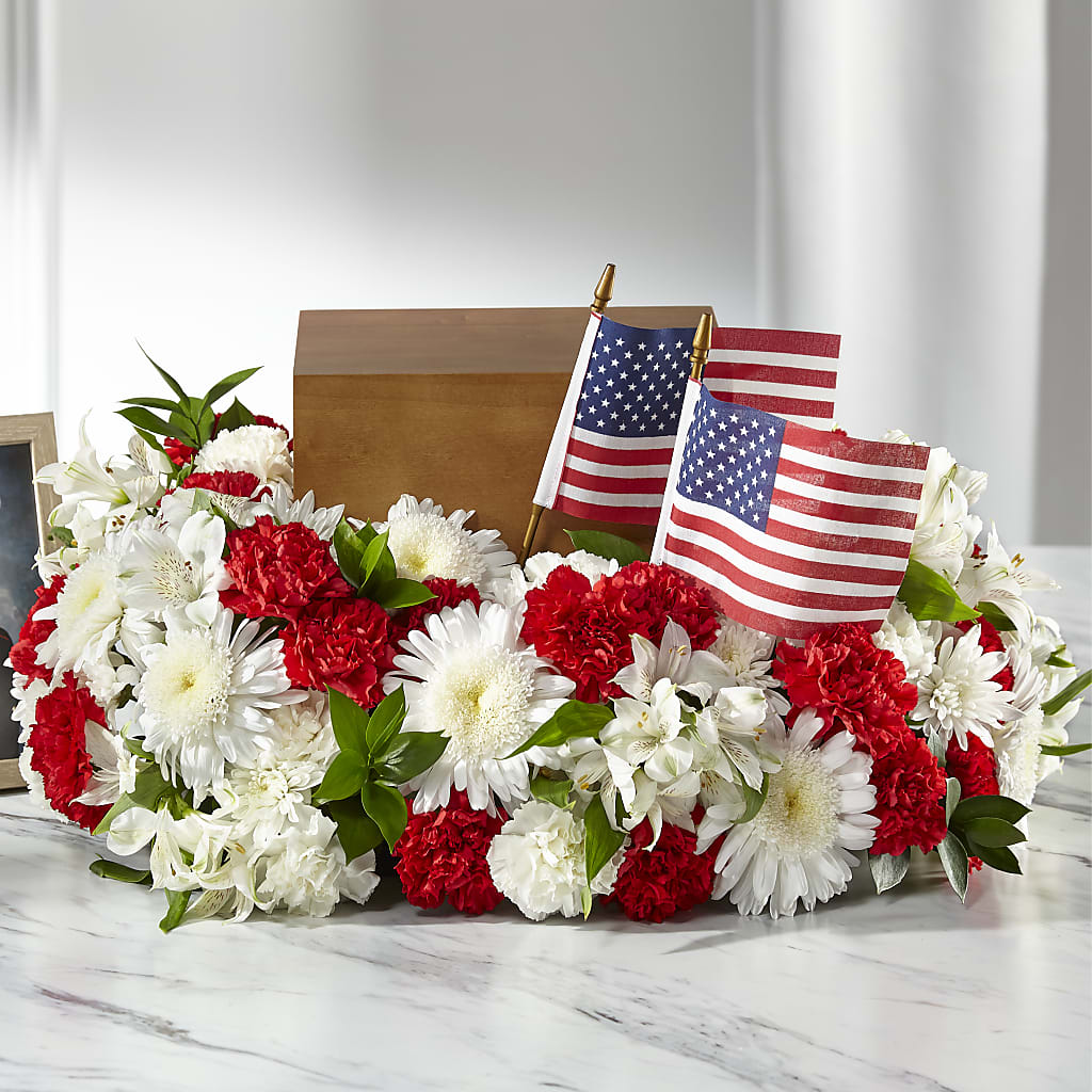 Spirit of Patriotism Cremation Adornment – Reema Floral, Nolensville TN