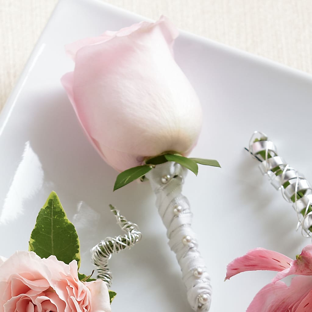 Pink Rose Boutonniere – Reema Floral, Nolensville TN