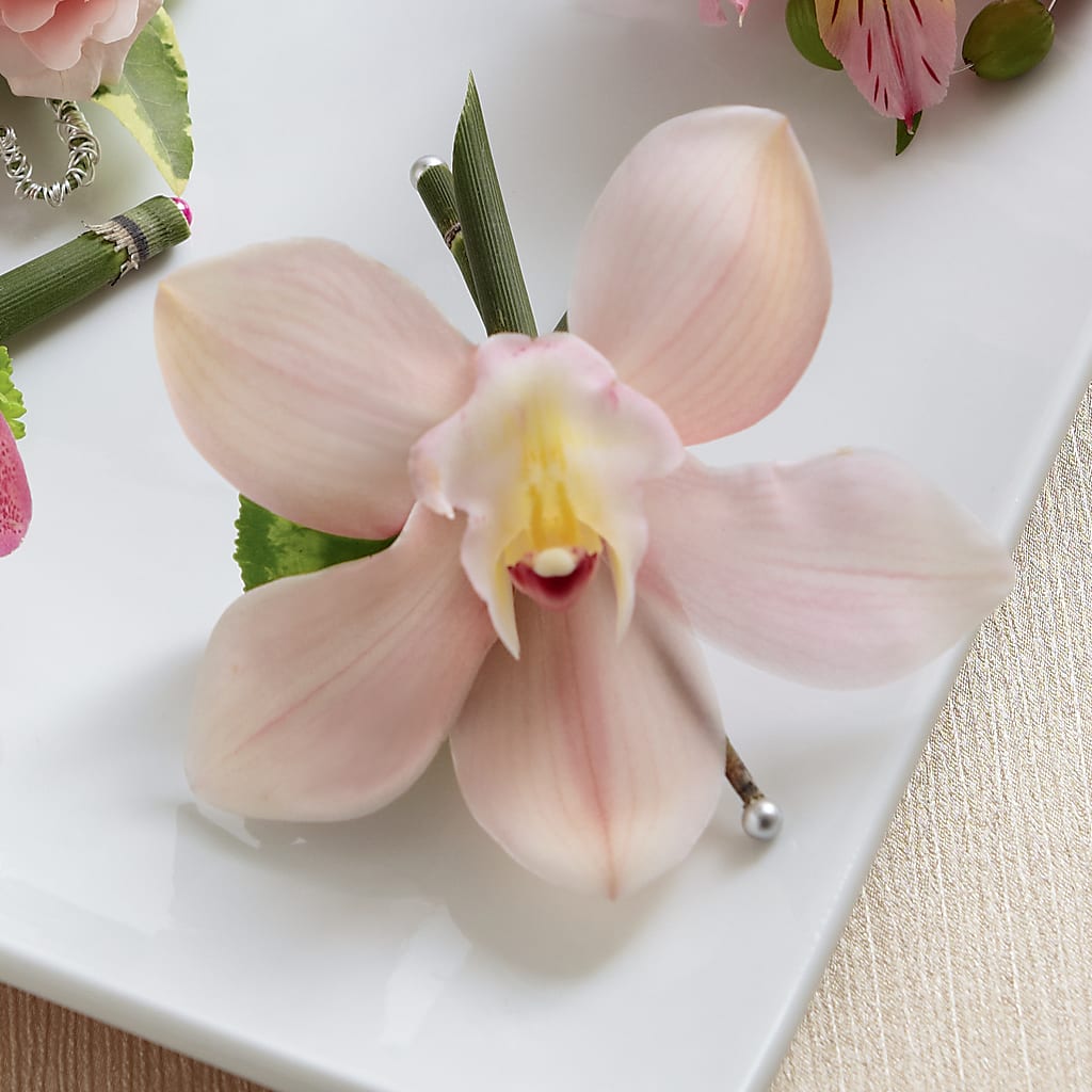 Pink Cymbidium Boutonniere – Reema Floral, Nolensville TN
