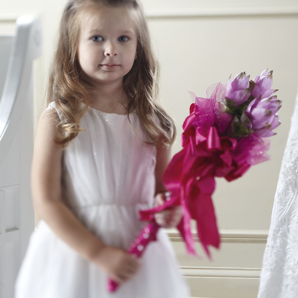 Sparkle Pink Flower Girl Bouquet – Reema Floral, Nolensville TN
