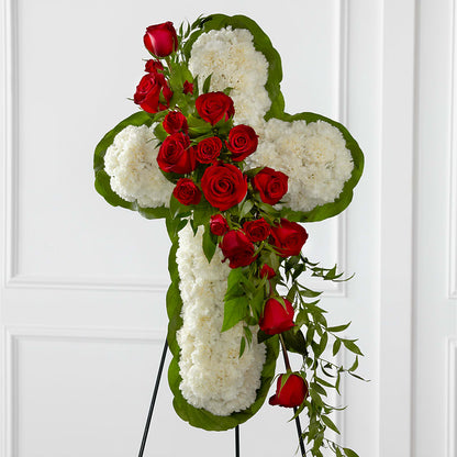 Floral Cross Easel –  Reema Floral, Nolensville TN