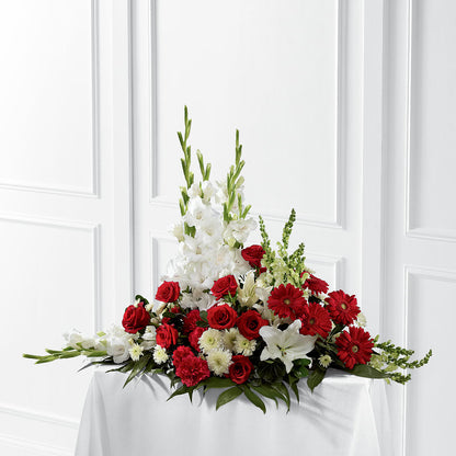 Crimson & White Arrangement –  Reema Floral, Nolensville TN