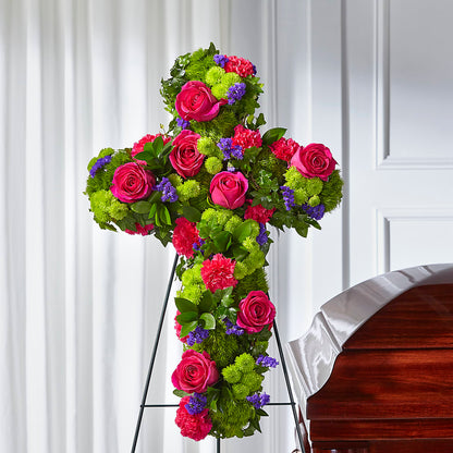 Tribute Rose Floral Cross –  Reema Floral, Nolensville TN