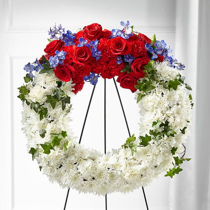 Patriotic Passion Wreath –  Reema Floral, Nolensville TN