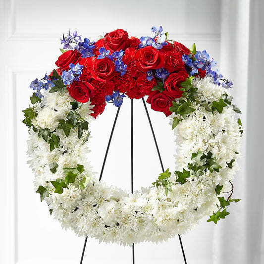 Patriotic Passion Wreath –  Reema Floral, Nolensville TN