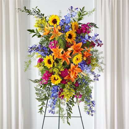 Sunlit Memories Standing Spray (Standard) –  Reema Floral, Nolensville TN