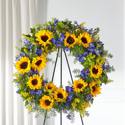 Bright Rays Wreath –  Reema Floral, Nolensville TN