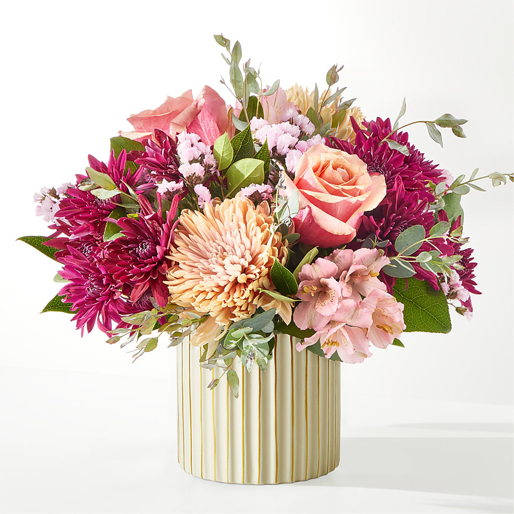 Berry Cobbler Bouquet with Ivory Vase –  Reema Floral, Nolensville TN