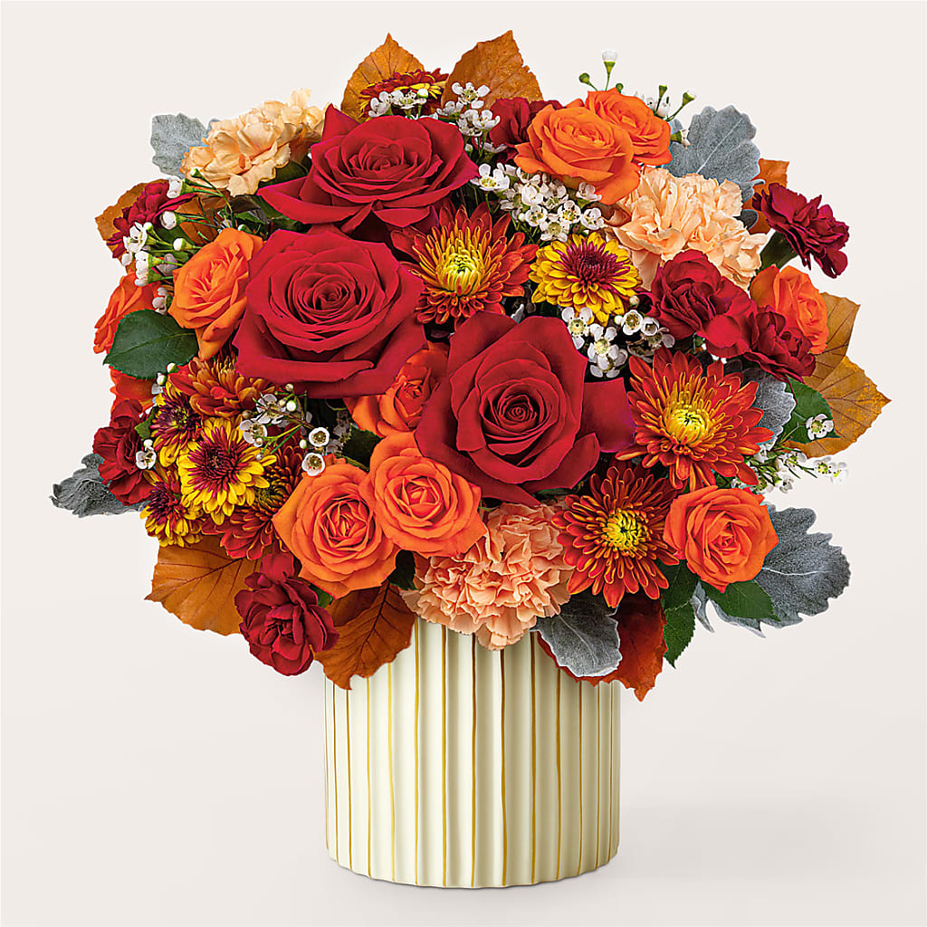 Merlot Bouquet with Ivory Vase –  Reema Floral, Nolensville TN