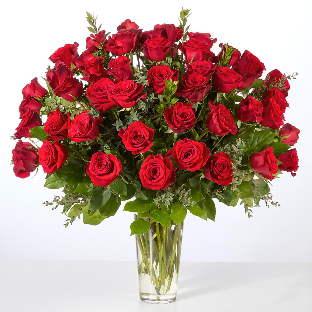 Forever Yours Fifty Stem Red Rose Bouquet –  Reema Floral, Nolensville TN
