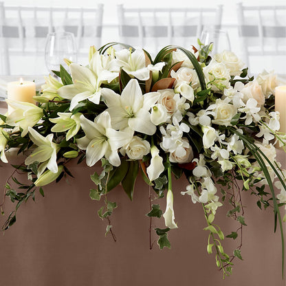 White Linen Arrangement –  Reema Floral, Nolensville TN